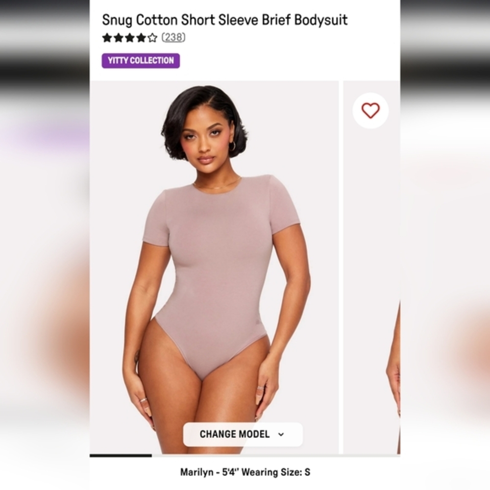 YITTY | Snug Cotton Short Sleeve Brief  bodysuit Large